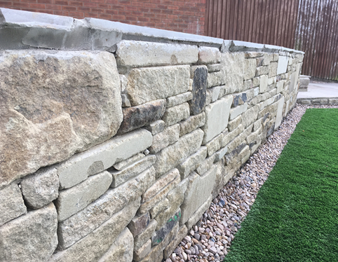 dry stone retaining wall in barnsley